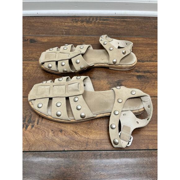 Freda Salvador Sera Fisherman Sandal in Stucco Suede - size 9.5 - Picture 2 of 7